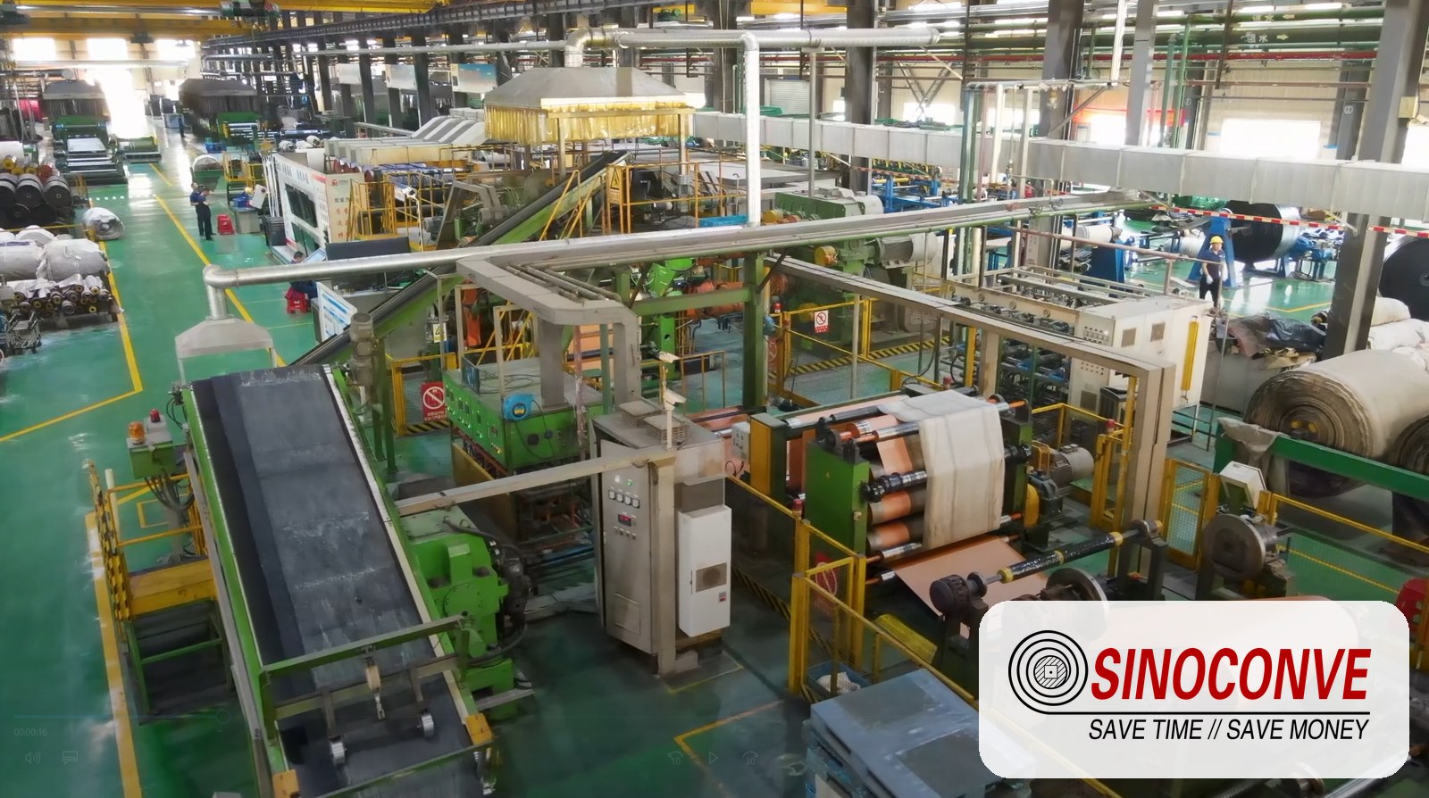 conveyor belt production line in the factory