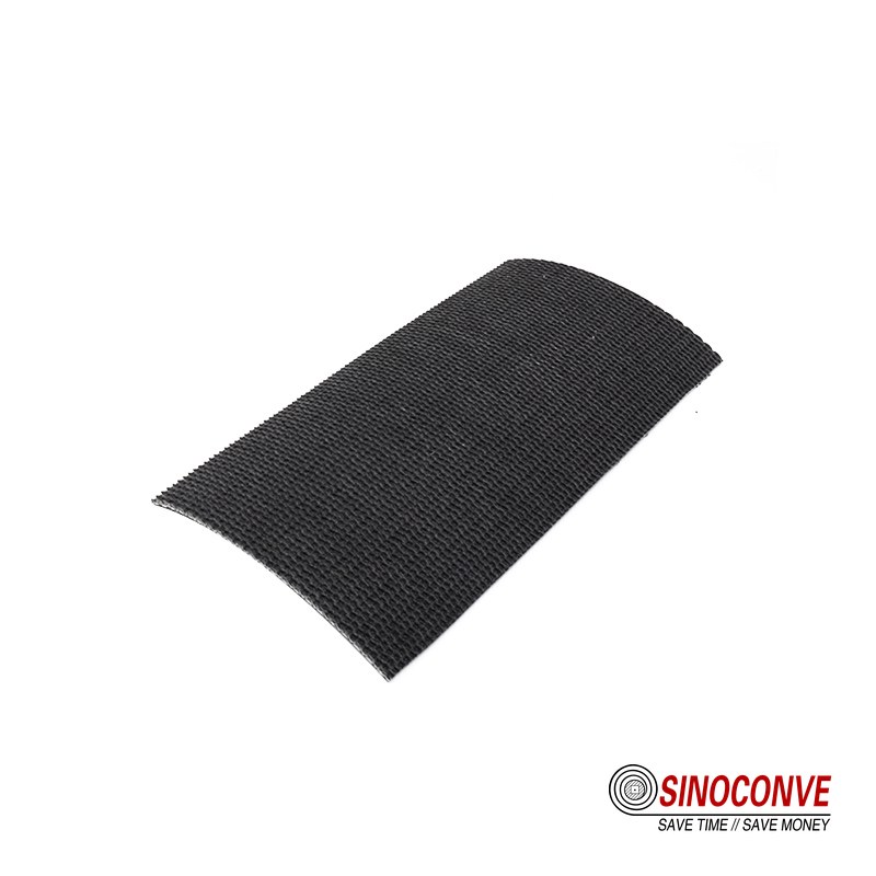 dark plastic conveyor belt section