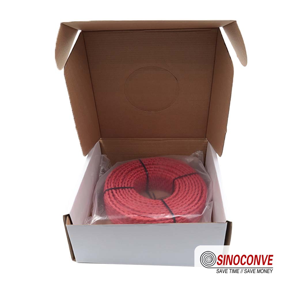 link v belt coiled inside its packing box
