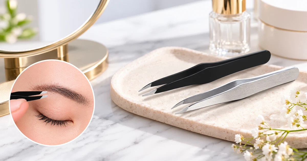 Custom eyebrow tweezers for precise brow care