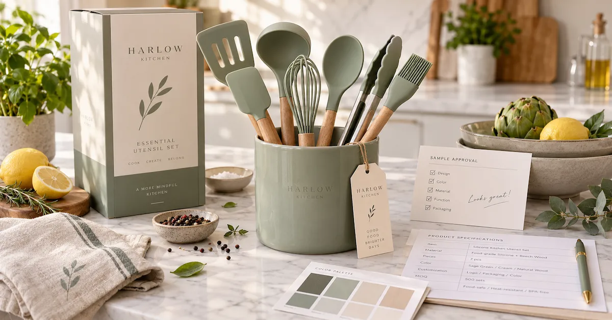 Private label kitchen utensil sample approval