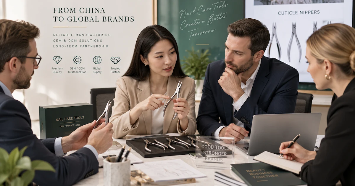 Buyers discuss OEM cuticle nippers from China