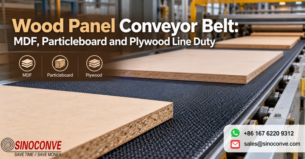 Wood Panel Conveyor Belt: MDF, Particleboard and Plywood Line Duty