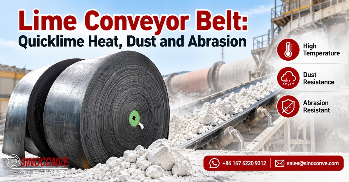 Lime Conveyor Belt: Quicklime Heat, Dust and Abrasion