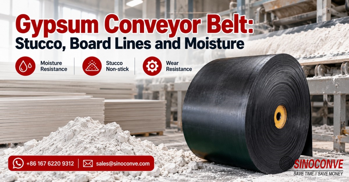 Gypsum Conveyor Belt: Stucco, Board Lines and Moisture