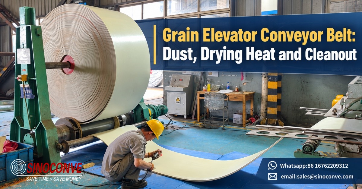 Grain Elevator Conveyor Belt: Dust, Drying Heat and Cleanout
