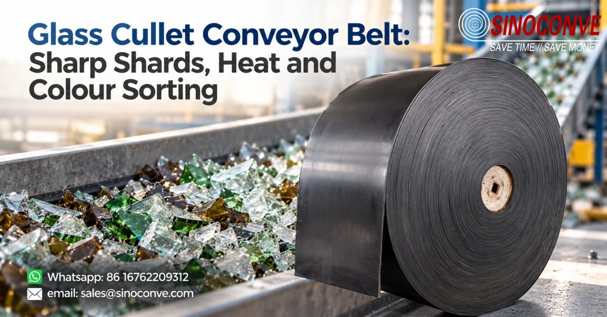 Glass Cullet Conveyor Belt: Sharp Shards, Heat and Colour Sorting