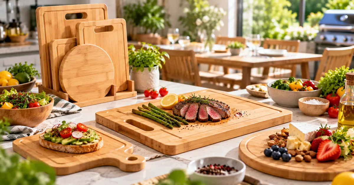 Bamboo Cutting Boards for Outdoor Food Serving