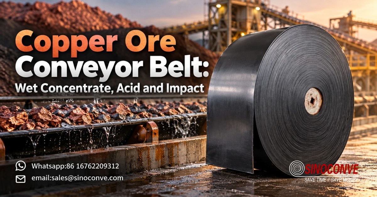 Copper Ore Conveyor Belt: Wet Concentrate, Acid and Impact