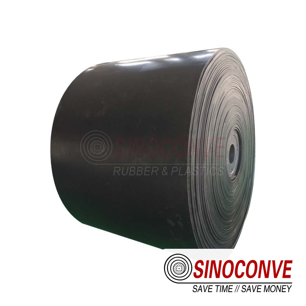 Black nylon fabric belt roll for a nylon conveyor belt