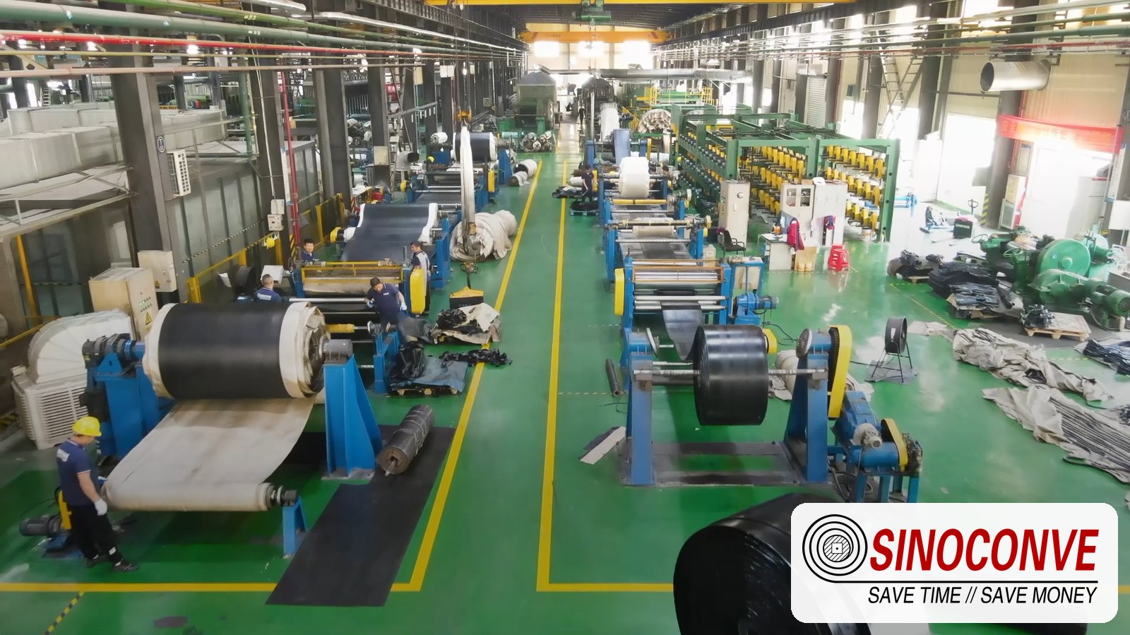 Conveyor belt production at the SINOCONVE workshop